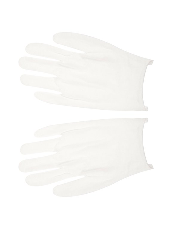 White Dance Party Gloves, Simple Stage Performance Hand , Comfortable Fit for Performers, 1 Pair