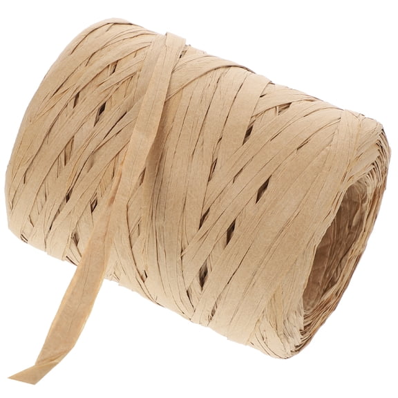 DEEPCRAFF 1 Roll Party Raffia Paper Ropes Beige for Wedding and Festival Decorations