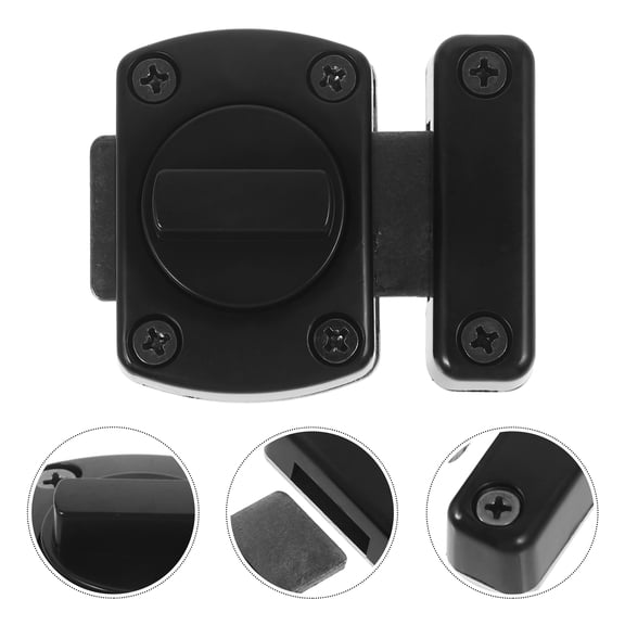 DEEPCRAFF 1 Set Door Latch Hardware Latch Black Zinc Alloy Security Locks