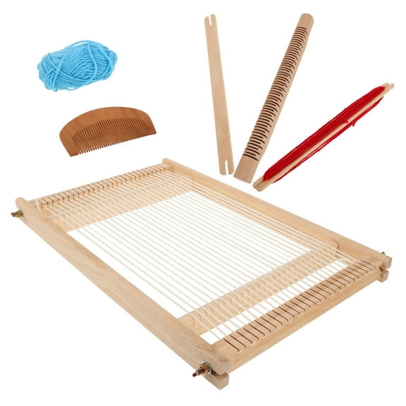 DEEPCRAFF 1 Set Weaving Craft Kit Wooden Loom for Beginners in Assorted Color for Home Decoration