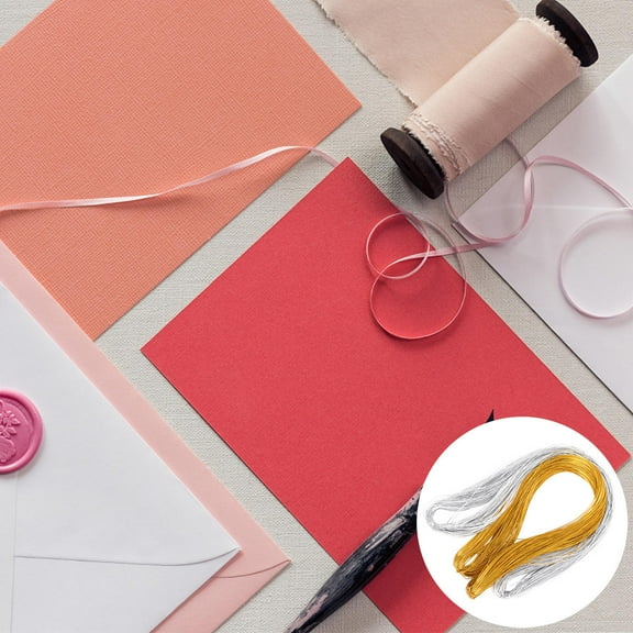 DEEPCRAFF Golden Plated Silver Thread Deepcraff Soft Durable Wrapping Threads for Decoration 1Set