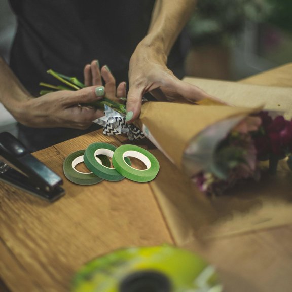 DEEPCRAFF 1 Set of Flower Wrapping Tapes Green Floral Arrangement Tools for Women