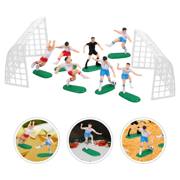 DEEPCRAFF Soccer Cake Toppers Set - Unique ABS Sports Decor for Birthday Cakes, Parties, and Special Events