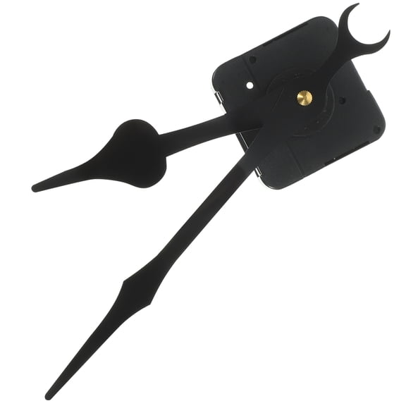 DEEPCRAFF Wall Clock Motor Replacement Set with Silent , Black Plastic Round Design, 1 Piece