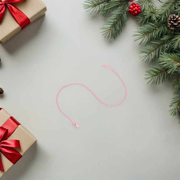 DEEPCRAFF 1000 Pcs Ornament Ribbon String For Use In Holiday Decorating And Crafting With Pink Color