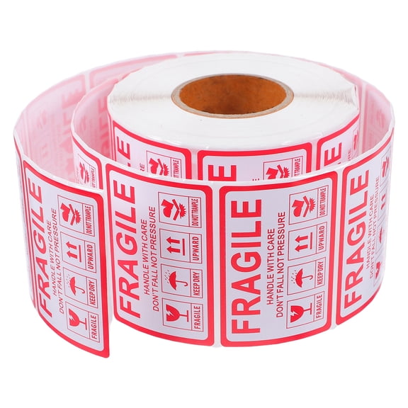 DEEPCRAFF 1000Pcs Adhesive Handle Care Stickers Fragile Shipping Labels for Moving Boxes