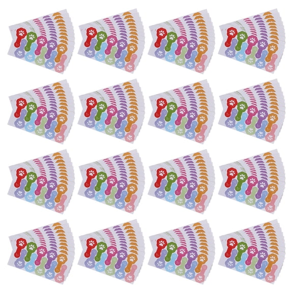DEEPCRAFF 1000Pcs Lollipop Baking Stickers with Cute Paw Design for Cake Box Sealing