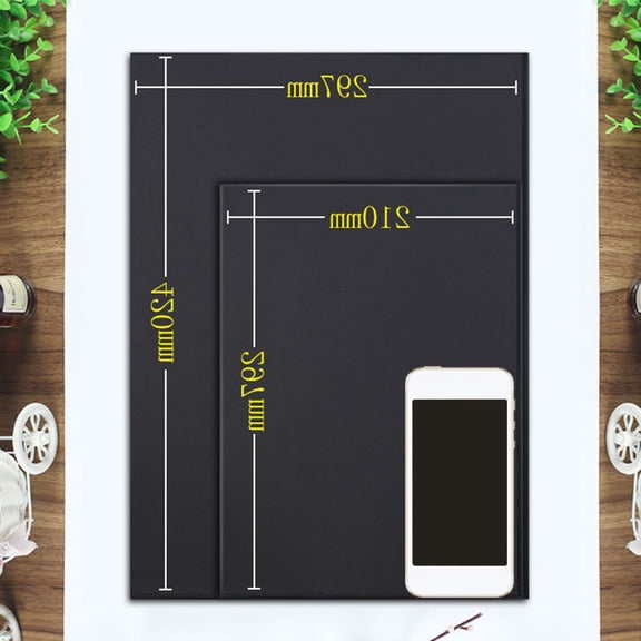 DEEPCRAFF A4 Black Cardstock Paper Craft Supplies Kit for Business Cards, Greeting Cards, Scrapbooking, 100 Pcs