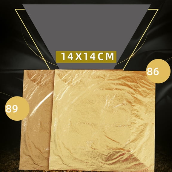 DEEPCRAFF 100Pcs Foil Paper for Decorating Picture Frames and Crafts with Golden Imitation Leaf