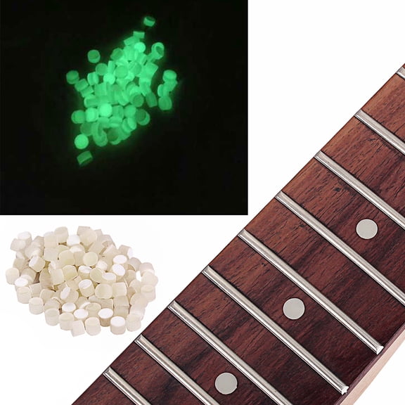 DEEPCRAFF 100Pcs Guitar Fretboard Dot Inlays White Colorfast Easy Installation for Guitar and Stringed Instruments