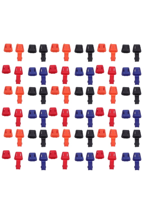 100Pcs Assorted Color Drawstring Cord Lock Clips for Boots Sneakers and Travel Bags