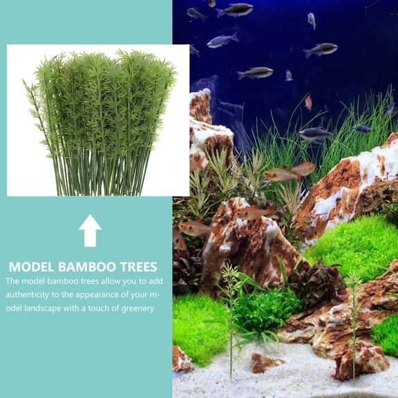 DEEPCRAFF 100Pcs Model Trees Green Plastic Landscape Model Trees for Architectural Scenery