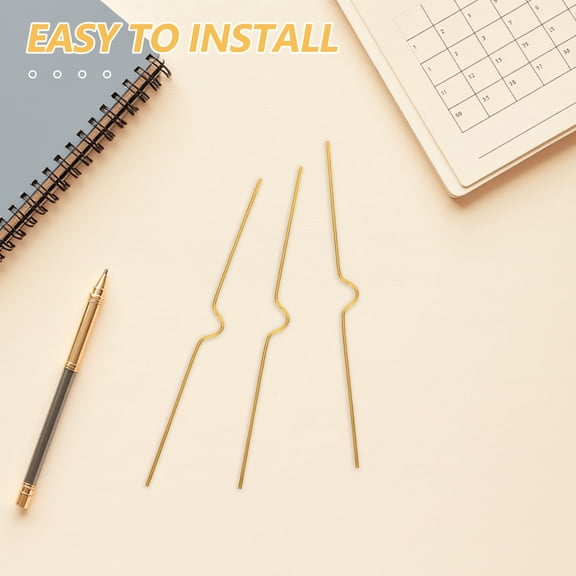 DEEPCRAFF 100Pcs Iron Wire Calendar Hangers for Wall with Strong Load Capacity and Golden Finish for Home Use