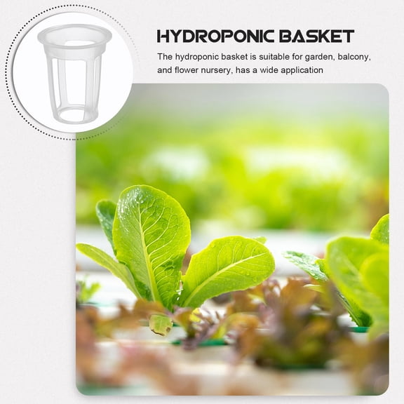 DEEPCRAFF Clear Plastic Net Pots for Hydroponics and Garden Use 100Pcs