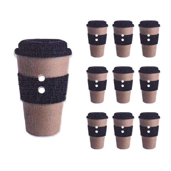 DEEPCRAFF 100pcs Decorative Sewing Buttons Black Wood for Craft Making and DIY Projects for Artists Crafters and Sewers