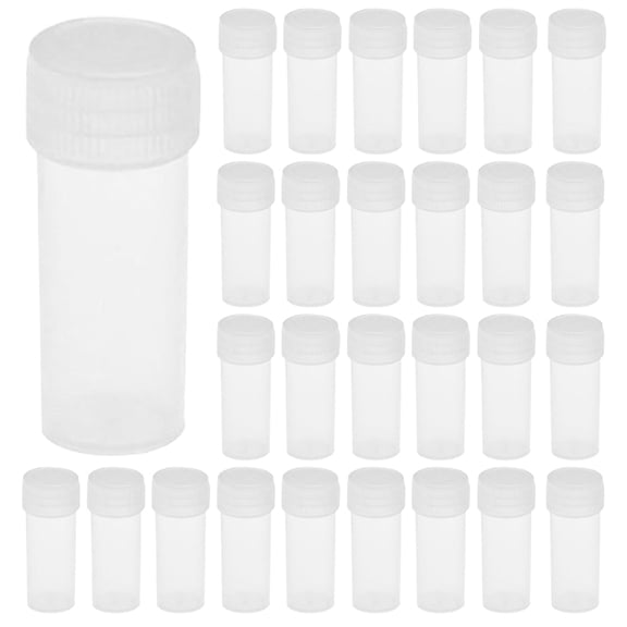 DEEPCRAFF 100Pcs Lightweight Plastic Test Tubes with Caps for Travel and Storage Use
