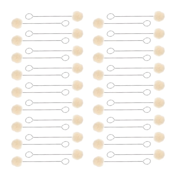 DEEPCRAFF 100pcs Wool Daubers Ball Tools For Leathering Assorted Color Leathercraft Supplies