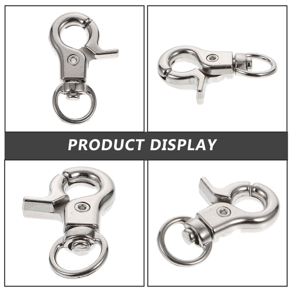 DEEPCRAFF 10Pcs Birds Cage Clips Stainless Steel Plated Silver Anti Escape Door Lock Buckles for Cage Use