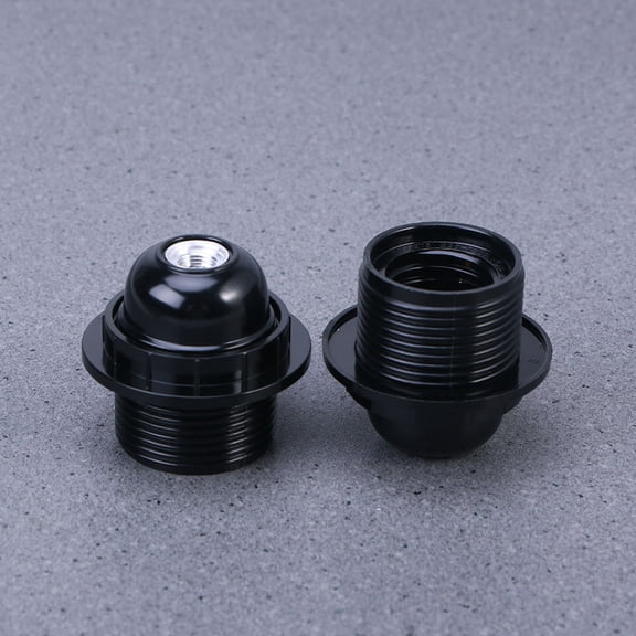 DEEPCRAFF 10Pcs Black E26 Lamp Holders Round Light Bulb Socket Bases for LED Bulbs and Fixtures