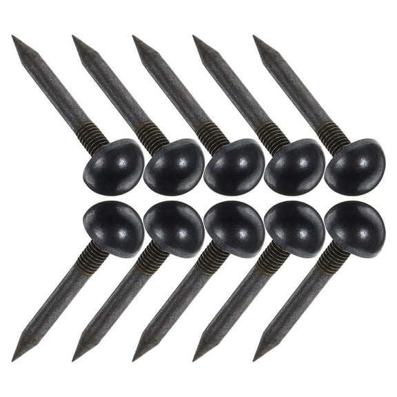 DEEPCRAFF 10Pcs Black Metal Furniture Tacks Upholstery Nails Decorative for Sofa and Home Use