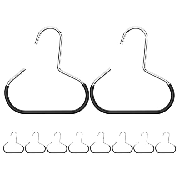 DEEPCRAFF Hat Storage Rack Non-Slip PVC Black Steel Organizer for Closet