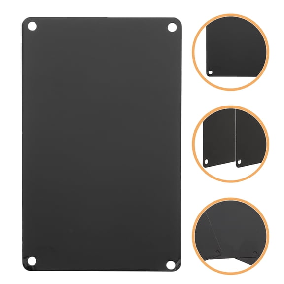 DEEPCRAFF 10Pcs Durable Black Metal Plates for DIY Crafting and Engraving with Stylish Aluminum Finish
