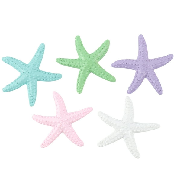 DEEPCRAFF 10Pcs Assorted Color Resin Star Aquarium Landscape Decoration