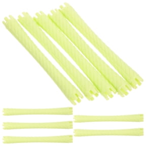 DEEPCRAFF 10Pcs Curling Hair Rollers Plastic Flexible Perm Rods for Party Season Hair Styling Yellow
