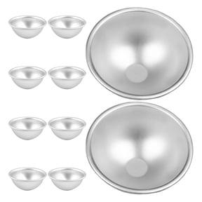 DEEPCRAFF 10-Piece Nonstick Aluminum Half Sphere Cake Mold Dome Pan for Mousse Jelly Baking