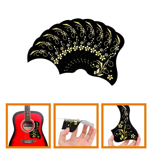 DEEPCRAFF 10Pcs Electric Guitar Pickguard Bird-shaped PVC for Music Practice and Performance 17x11x0.06in