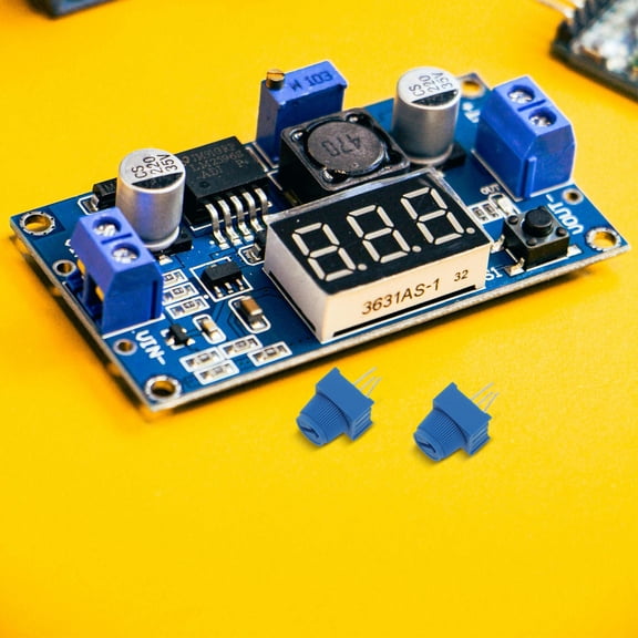 DEEPCRAFF 10Pcs Blue 10K Ohm Trim Potentiometer with Knob 3 Pin Adjustable Resistor for Electronics Prototyping