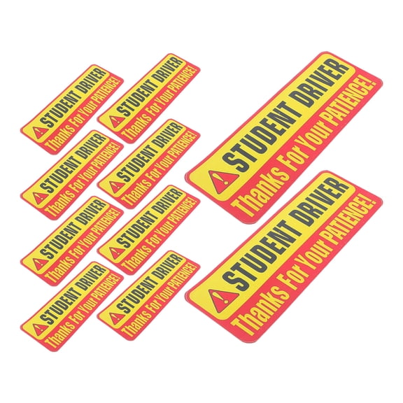 DEEPCRAFF 10-Pack Yellow Driver Stickers Car Window Decals for Safety and Clear Communication Adhesive Signs