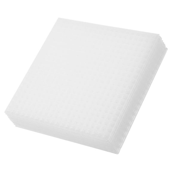 DEEPCRAFF 10Pcs Plastic Mesh Sheets for Crochet and Knit Projects White Square Embroidery Material