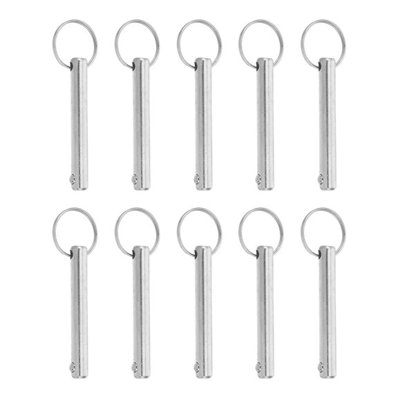 DEEPCRAFF Quick Disconnect Pin Plated Silver Q235 Carbon Steel Ball Head for Fasteners 10Pcs