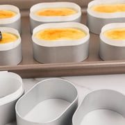 DEEPCRAFF Stainless Steel Cheese Mold Set, Plated Baking Tools, Design, 10-Piece for Home Baking