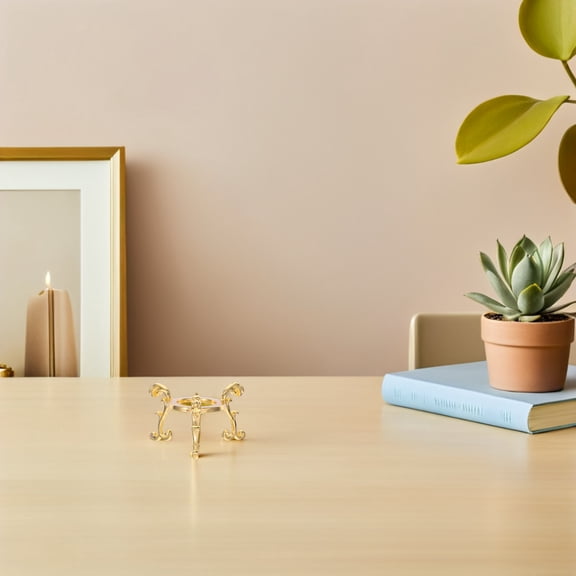 DEEPCRAFF 10Pcs Decorative Metal Crystal Orb Stand for Sophisticated Spaces