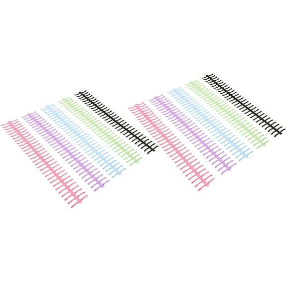 DEEPCRAFF 10Pcs Spiral Binding Coils Plastic Assorted Colors for Notebook Scrapbook and Office Use