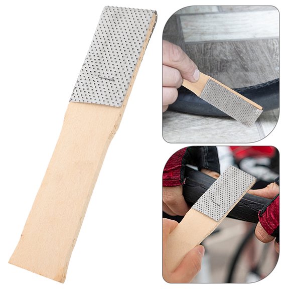 DEEPCRAFF 10Pcs Tire Repair File Tool Durable Metal File with Non Slip Wooden Grip for Motorcycle Repair
