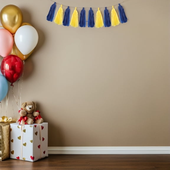 DEEPCRAFF 10Pcs Tissue Paper Tassels Garland Banner for Wedding and Birthday Party Decor