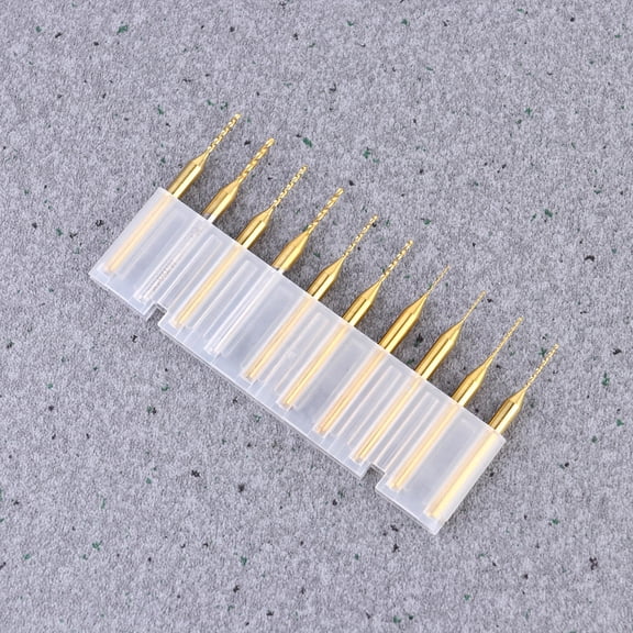 DEEPCRAFF 10Pcs Titanium Coated Cnc End Mill Tool for Engraving and Precise Metal Cutting