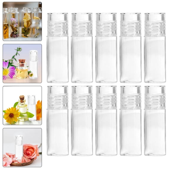 DEEPCRAFF Durable Loose Powder Containers, Transparent Plastic, Easy Refill, Travel Friendly, 10Pcs