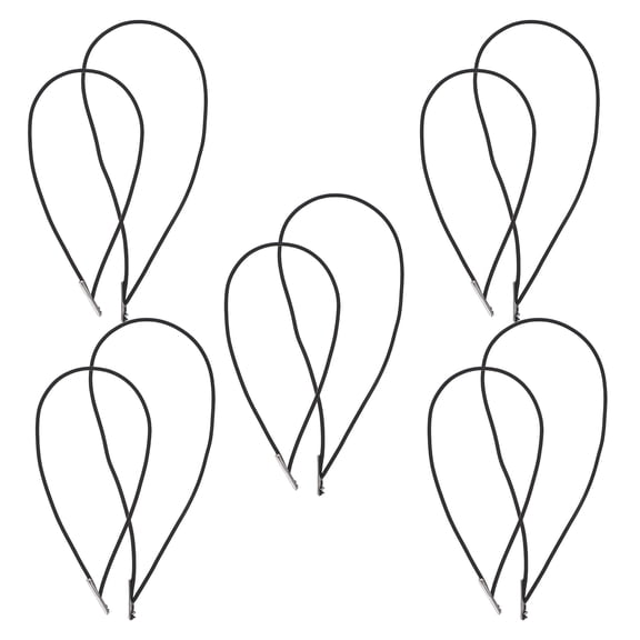 DEEPCRAFF 10Pcs Black Elastic Notebook Bands Versatile Travel Notebook Accessories