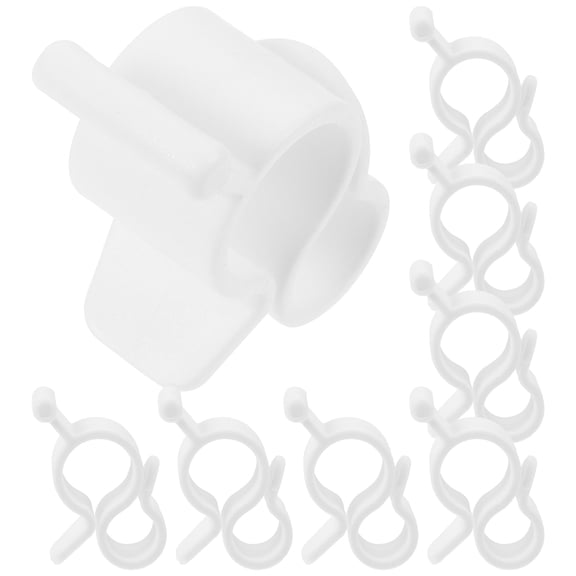 DEEPCRAFF 10Pcs White Plastic Rv Awning Hooks for Outdoor Use Easy Slide on Hanger for Camping Supplies