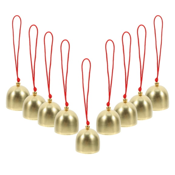 DEEPCRAFF 10-Pack Golden Alloy Wind Chimes for Home Decor, Craft, Pleasant Sound, Outdoor and Indoor Decoration
