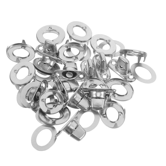 DEEPCRAFF 10 Sets Plated Metal Rotating Button Fasteners for Crafts, Clothing, Bags, Repair Hardware