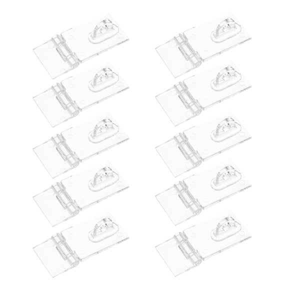 DEEPCRAFF 10Sets High Transparency Acrylic Hinge Latch Lock for Cabinet and Drawer Accessories Clear Buckle