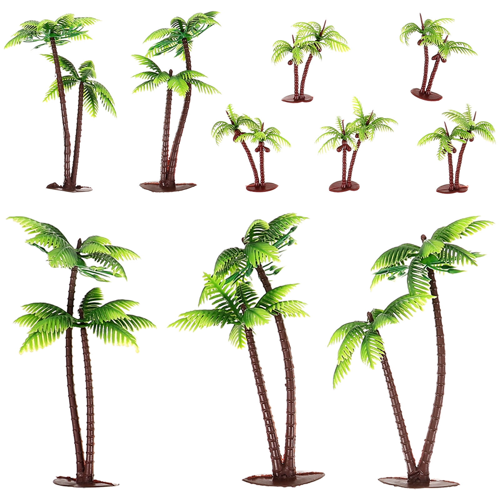 DEEPCRAFF 10pcs Coconut Garden Palm Tree Picks Palm Trees Outdoor Palm ...
