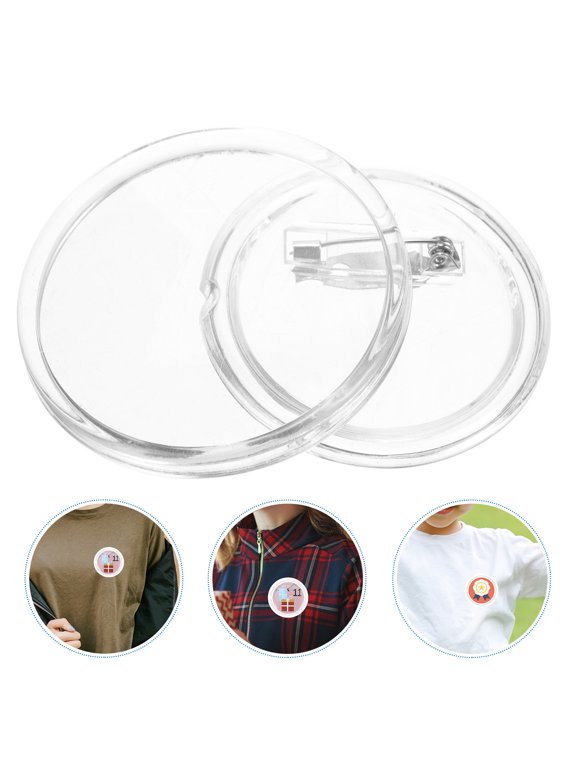 10pcs Photo Buttons Diy Badge Buttons Pin Making Materials Empty Acrylic Photo Badge Parts