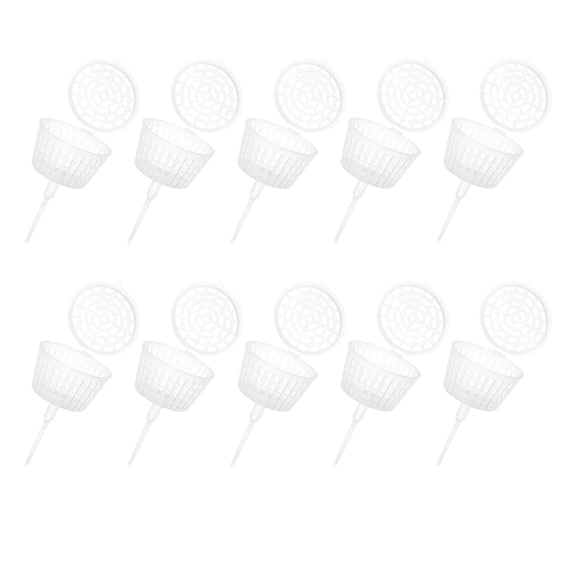 DEEPCRAFF 10pcs Fertilizer Cover Box Basket Transparent Plastic For Orchid Fertilizer