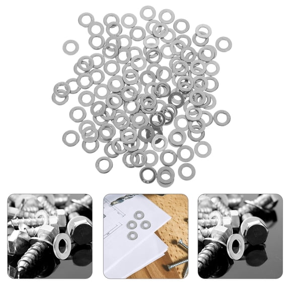 DEEPCRAFF 125-Piece Stainless Steel Flat Washer Assortment Set for Bolts, Screws, and Fastening Hardware, and Precision
